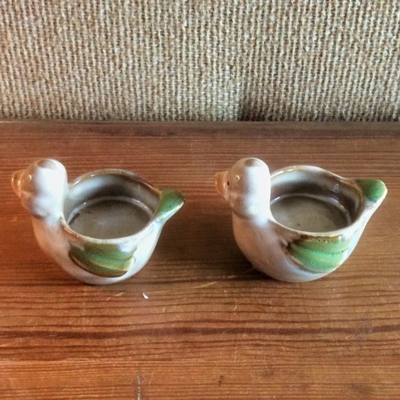 Vintage Pair of Duck Ceramic Tea Light Animal Candle Holders - Picture 5 of 6